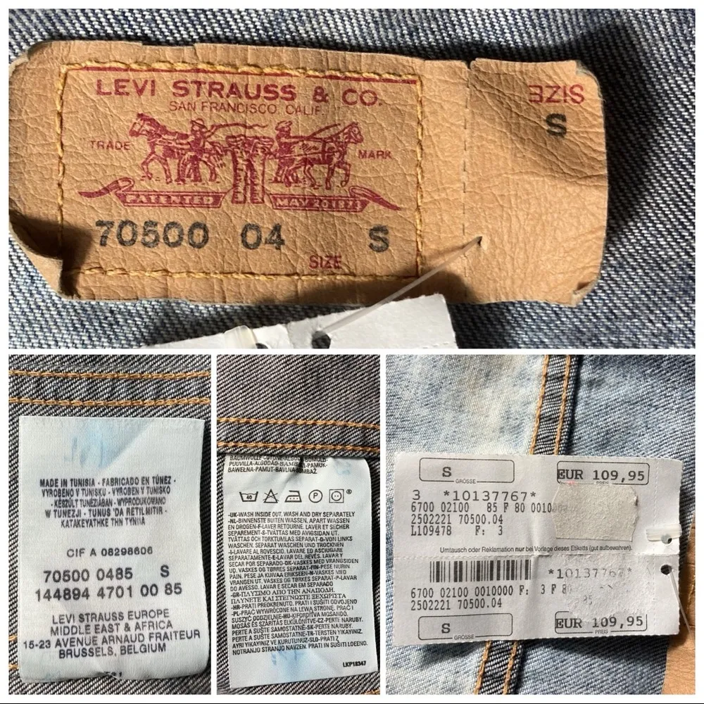 NWT Levi's Vintage 90’s Ombre Trucker Jacket 70500 04 Europe Model Size S - Image 3