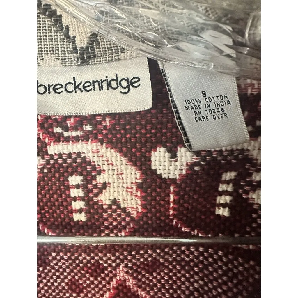 Breckenridge Snowman Jaquard Jacket Blazer Holiday Size Small Ugly Xmas Party - Image 3