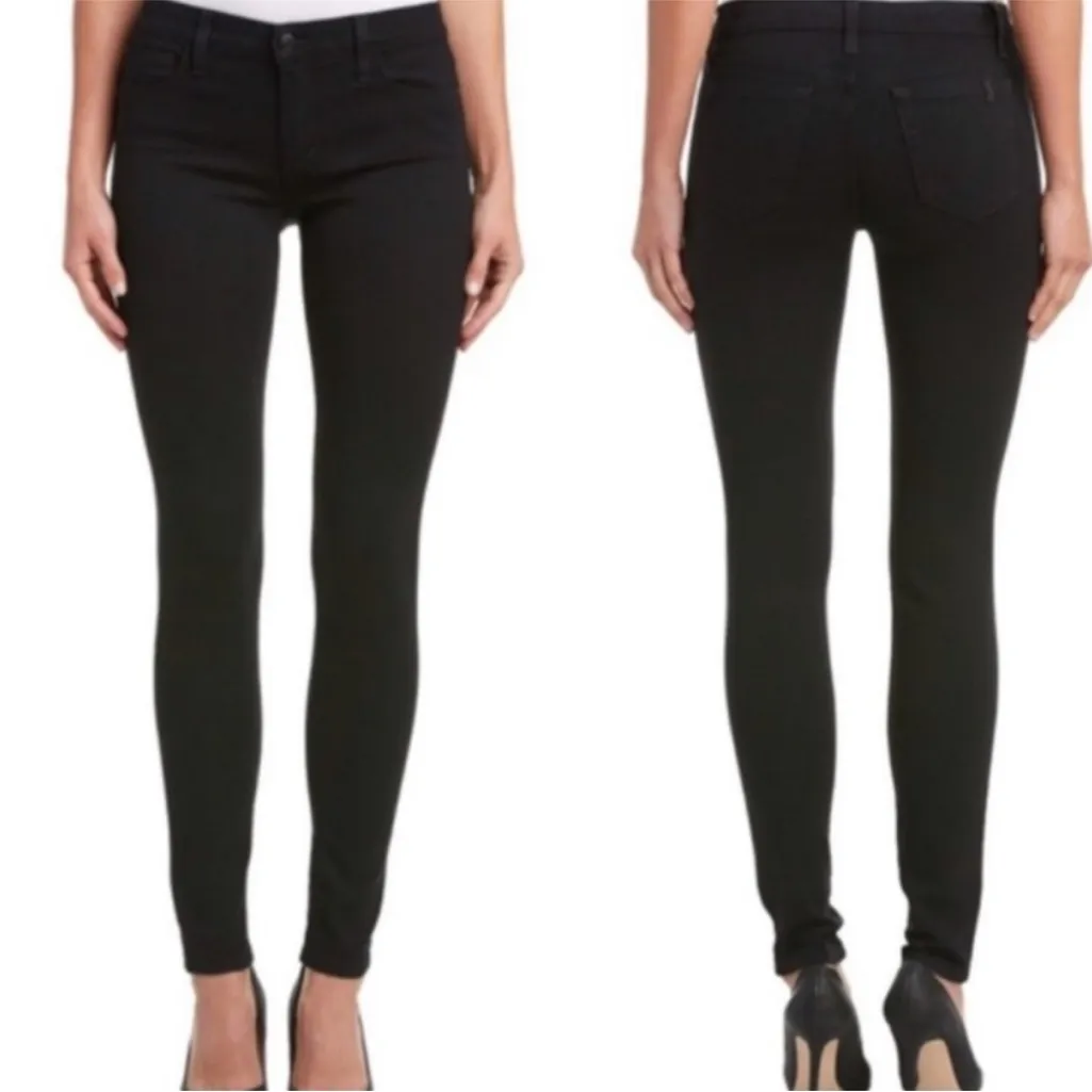 Joe's Jeans Mid-Rise Ponte Knit Black Skinny Pant Ankle Jeans, 30 - Image 2