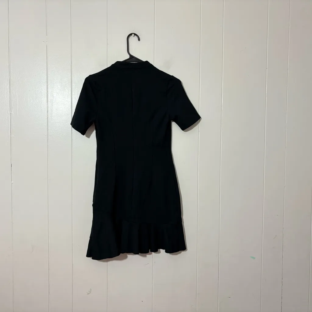 Avec Les Filles Lace Up Muette Mini Dress Black Womens Size XS - Image 6