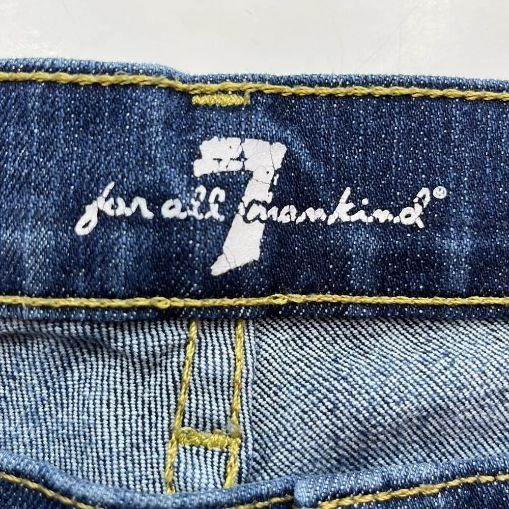 7 For All Mankind Straight Leg Mid Rise Size 26 - Image 9