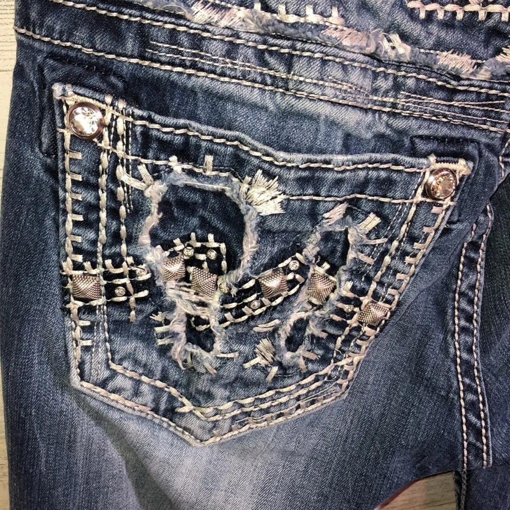 Miss me signature rise boot cut embellished jeans size 27 western countr…​ - Image 7
