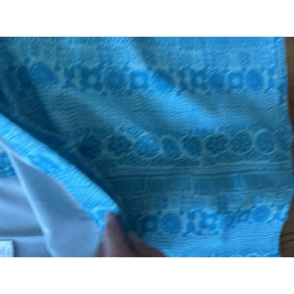 Rip Skirt Hawaii Women Medium Floral Paia Beach Glass Vacation Mini Pool Blue - Image 6