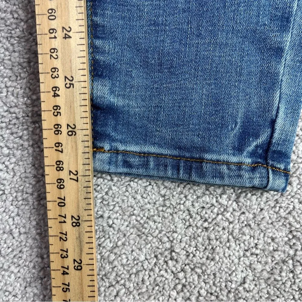 Judy Blue Jeans Women's 7/28 Blue Skinny High Rise Dark Denim Distressed - Image 10