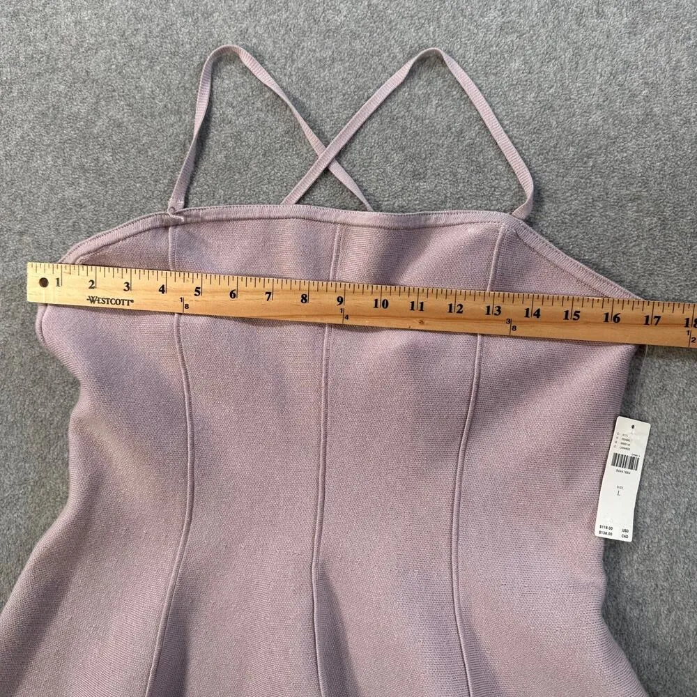 By Anthropologie Hourglass Sweater Tank Top Size Large Lavender Adjustable Strap - Image 6