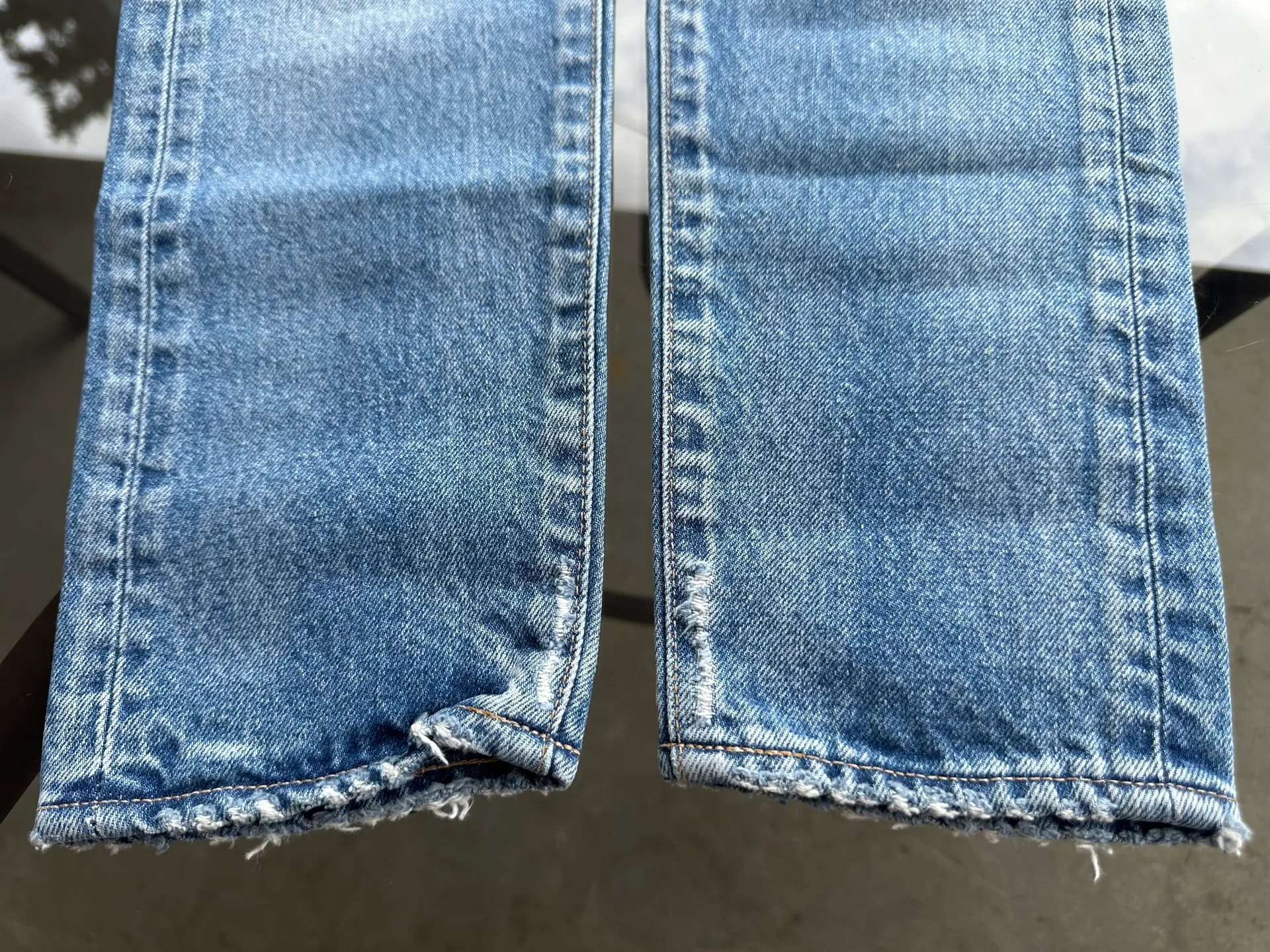 Aberdeen Tapered Distressed Denim Jeans in Blue - Size 25 - Image 11