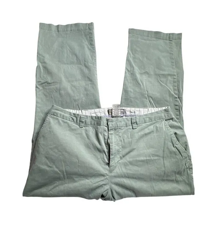 Caribbean Joe Women’s 18x30 Stretch Slacks – Light Green, Mid-Rise, Straight Leg - Image 1