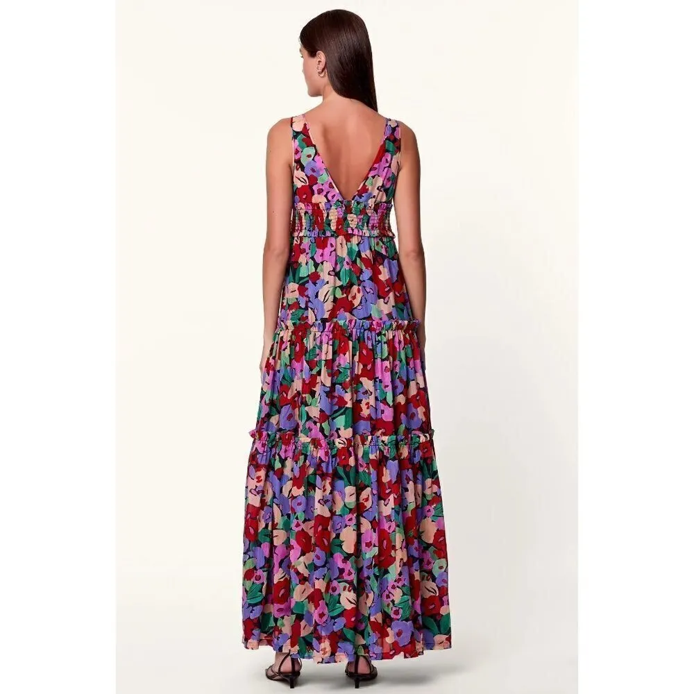 Nicholas Myla Maxi Dress in Multicolor 2 Womens Long Floral Gown Black - Image 2