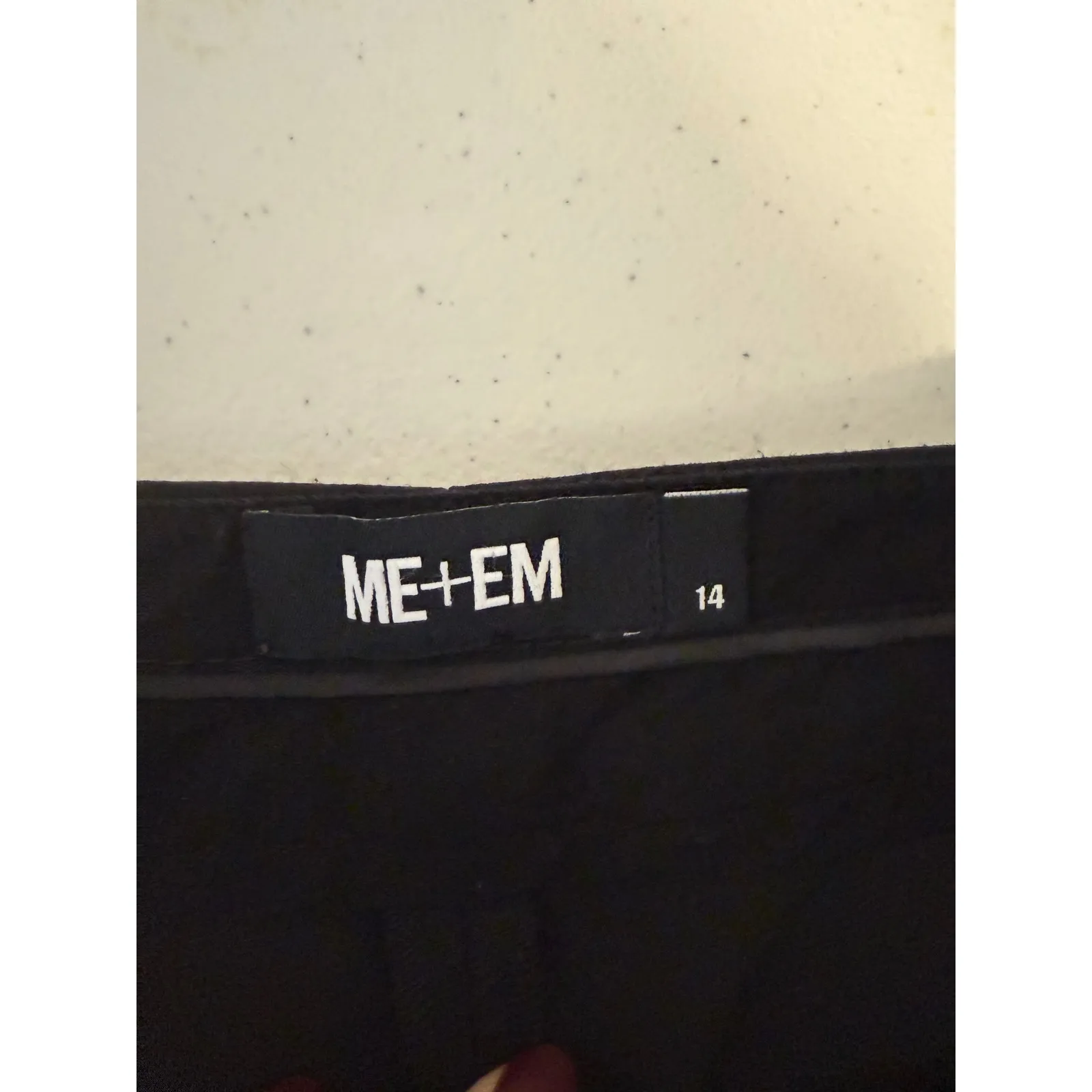 ME+EM Black Cropped Pants Women UK14 US10/12 Contrast Stitch Stretch Ankle Pant - Image 2