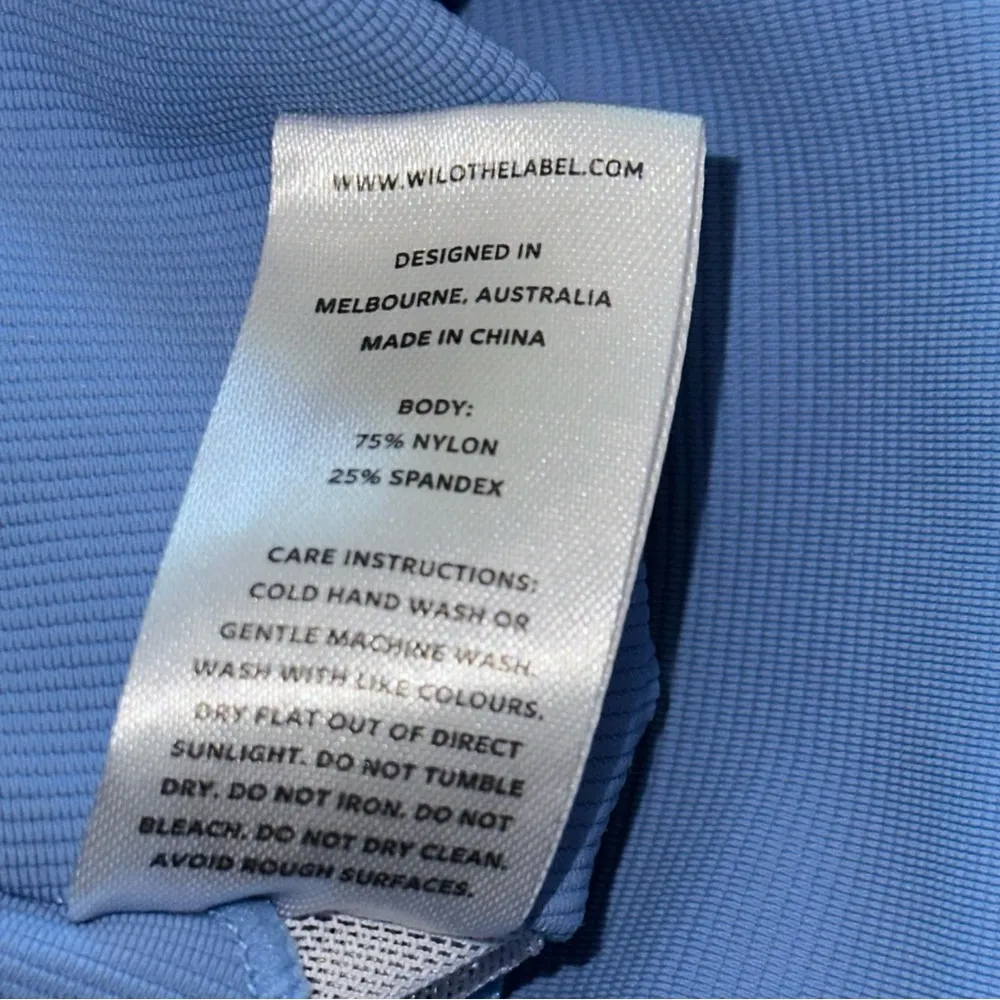 WILO The Label Women’s Size S Light Blue One Shoulder Performance Sports Bra - Image 8