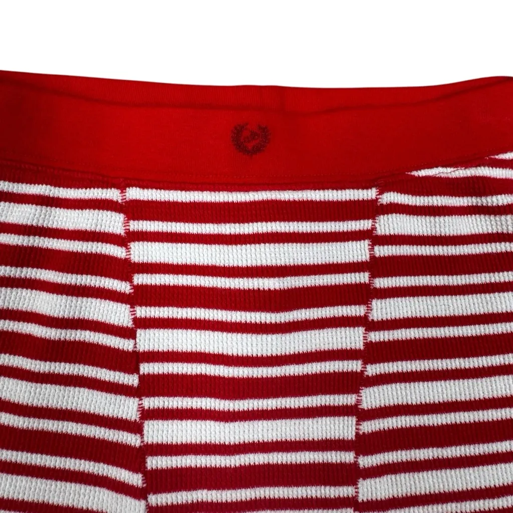 NWT PiNK Victoria’s Secret Thermal Red White Stripe Pajama Shirt Boxy Shorts Set - Image 9