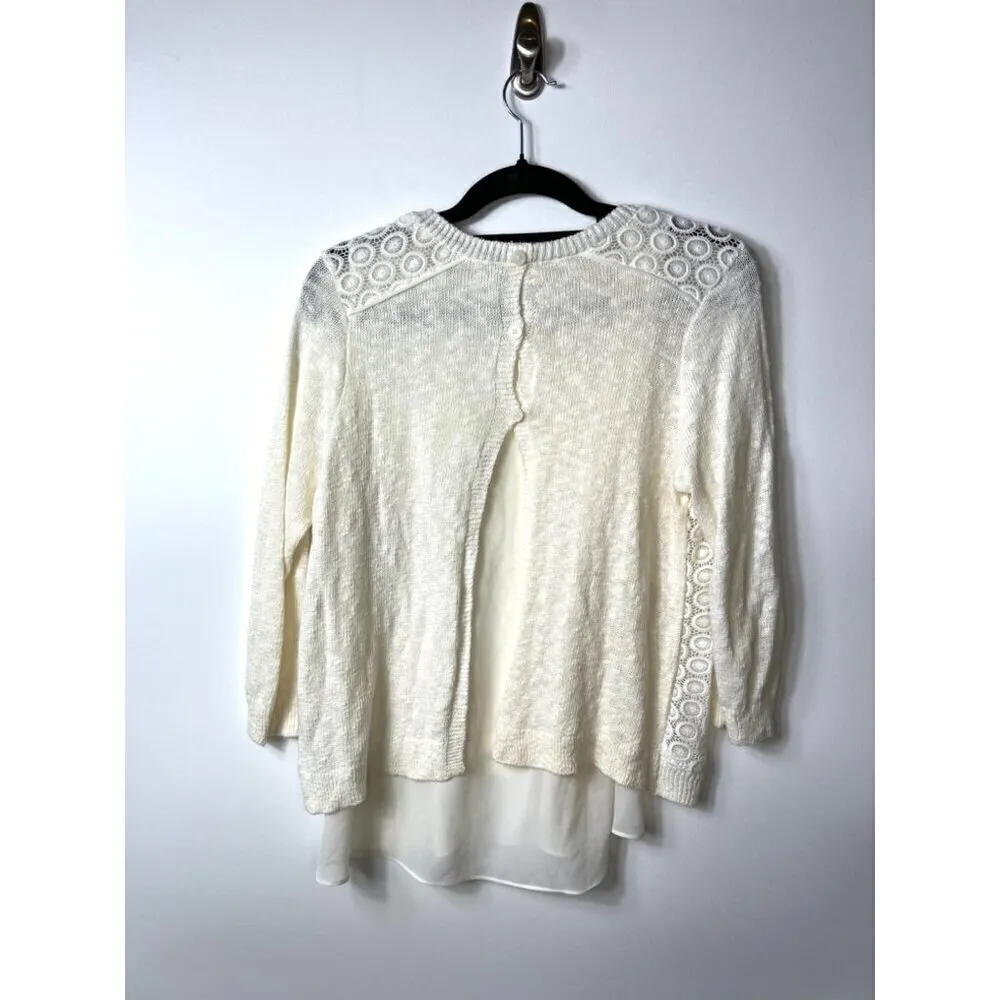 Lucky brand linen‎ sweater women’s medium - Image 10