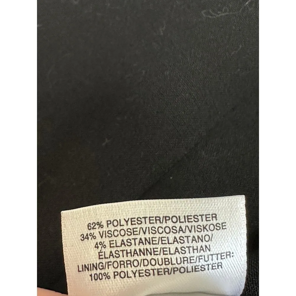 Anne Klein Womens Black Pencil Skirt Size 4 Career Office Basic Modest Slit - Image 4