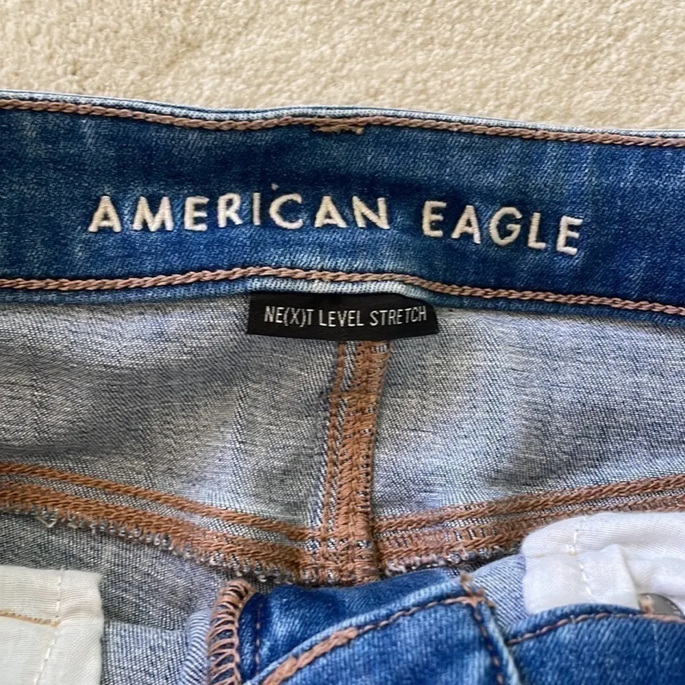 American Eagle AE Next Level Hi-Rise Shortie Denim Distressed Shorts - Image 3