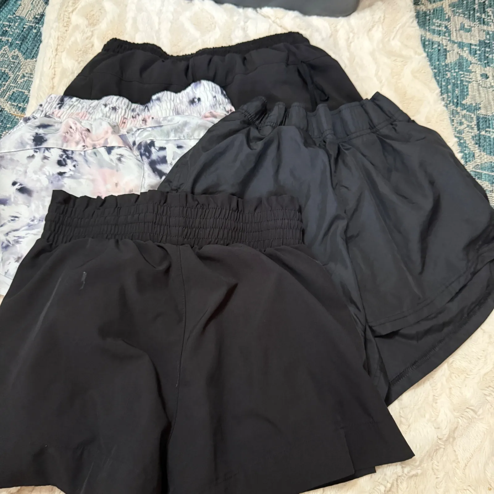 Athletic Works No Boundaries Womens Shorts Black & Floral Print Bundle Sz S M - Image 9