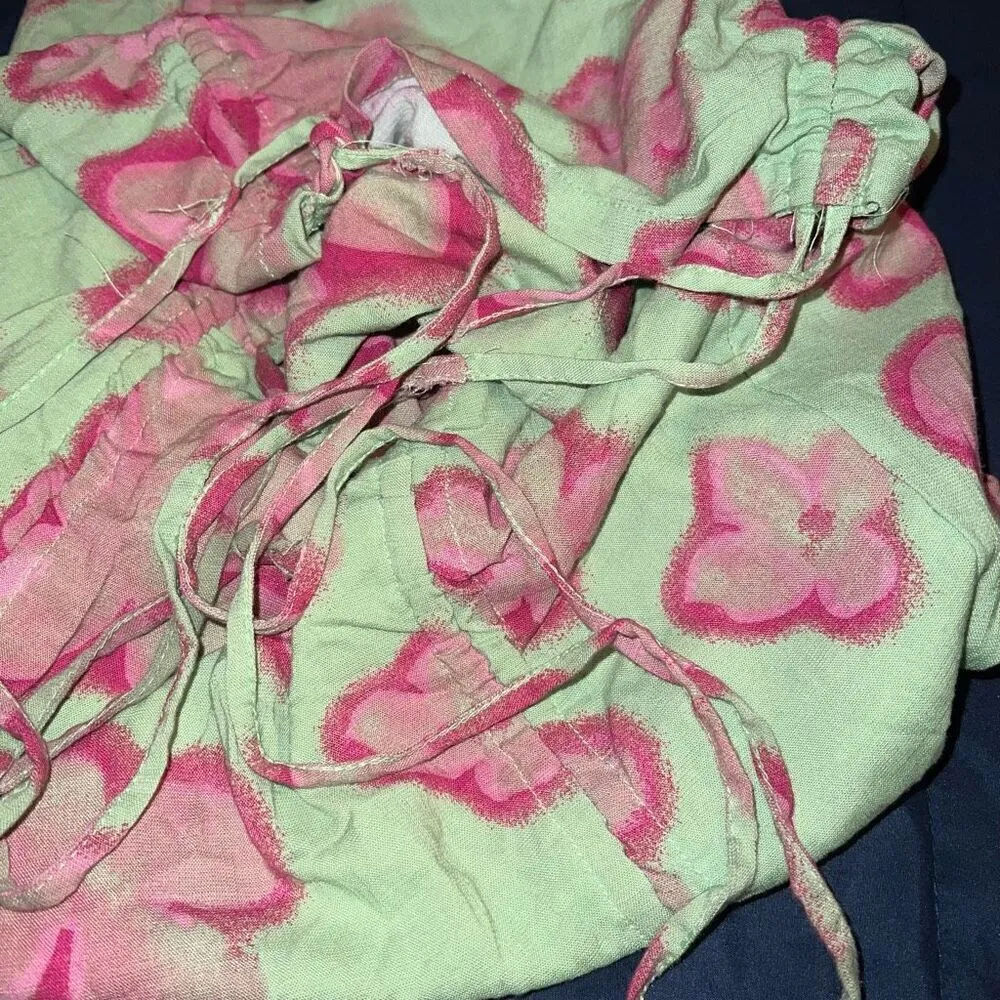 NWT Wild Fable Bodycon Dress floral green cut out size M - Image 9