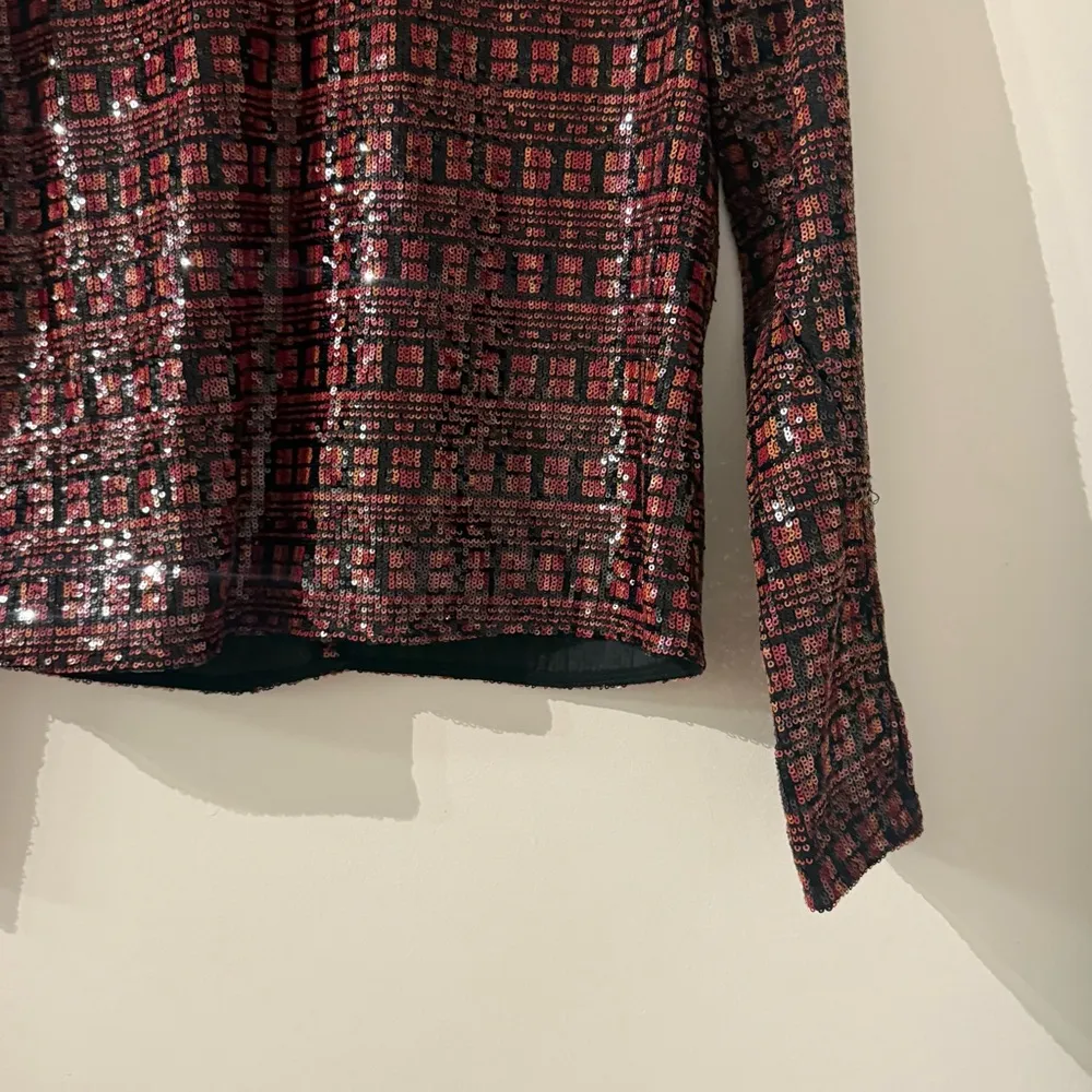 NWT Zara High Collar Sequin Long Sleeve Top - Image 8