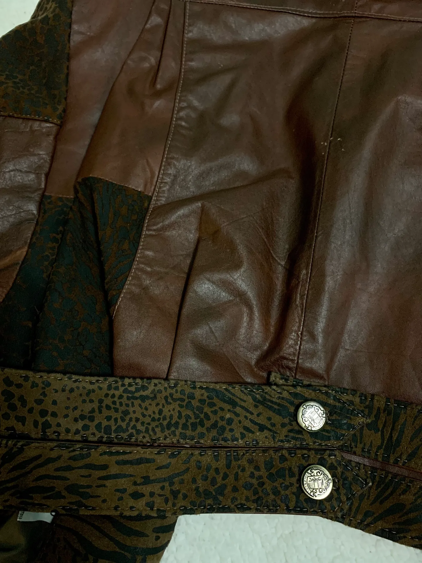 Vintage Brown Leather Jacket Size M - Image 4