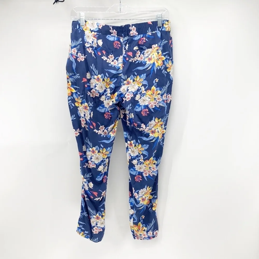 Old Navy blue tropical print elastic draw string lightweight summer vacation - Image 7