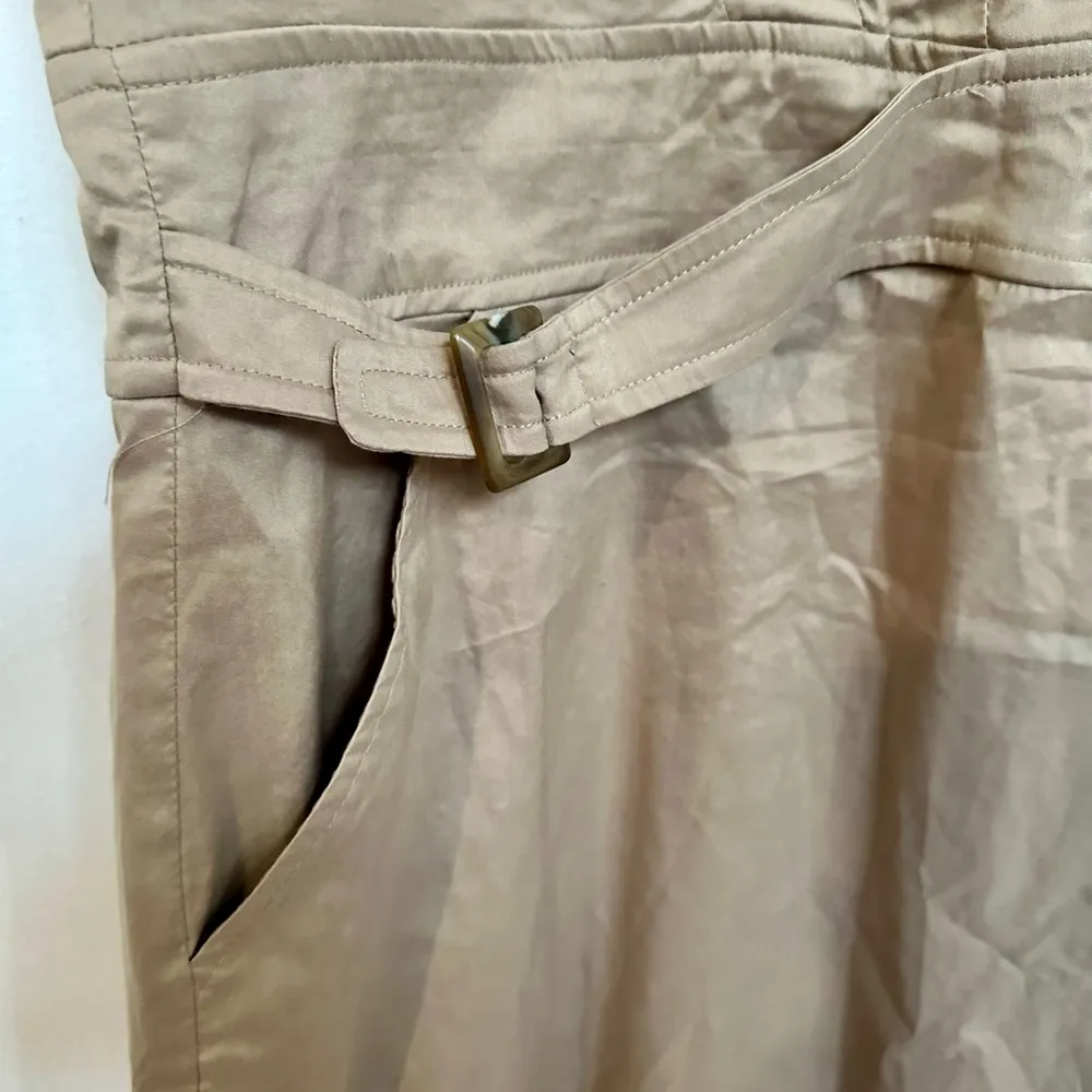 Dress Adult Size 10 Camal Color Sleeveless Collar w/Pockets Womens - Image 3