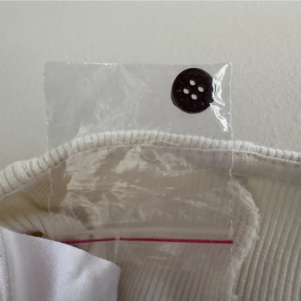 Have My Heart Tank Corset Top Cropped White Lace Button-Up Crop Spaghetti Strap - Image 13