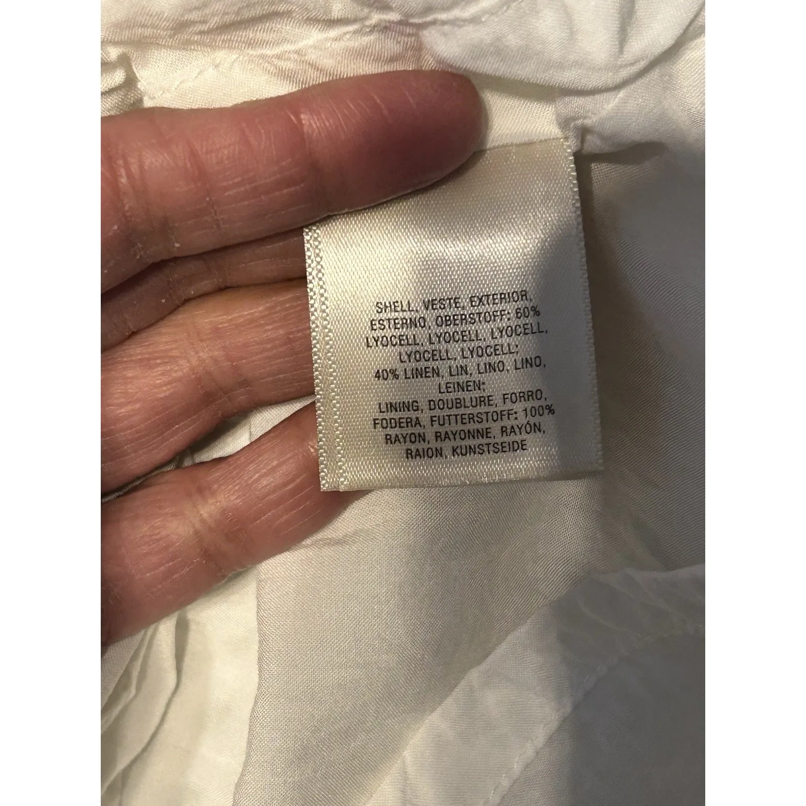 Anthropologie Linen Shift Dress Size 4 Embroidered Geometric Floral Sleeveless - Image 6