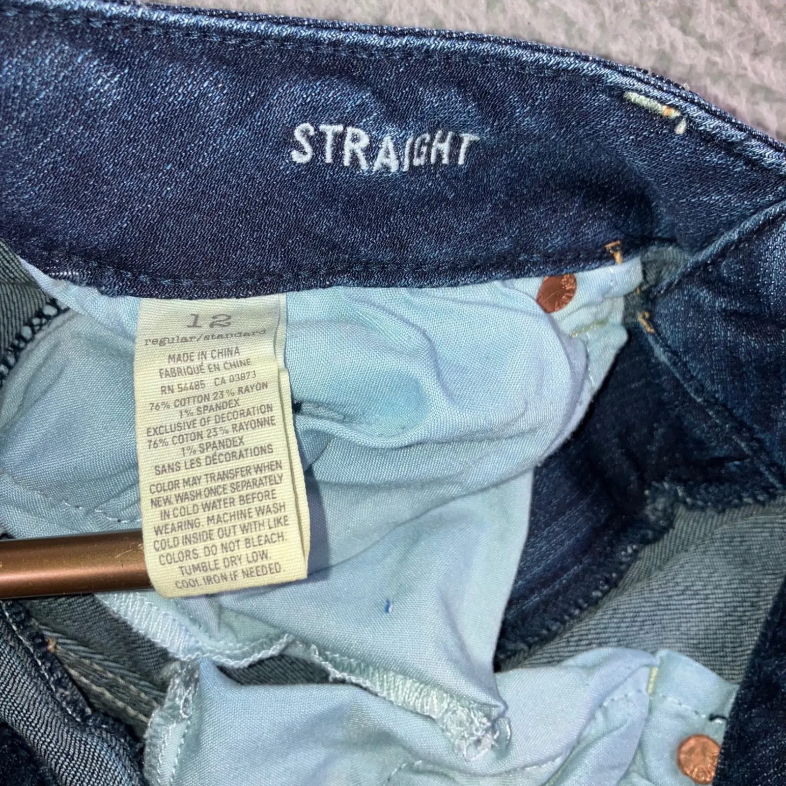 American Eagle Jeans Women 12 Mid Rise Stretch Cut Off Fringe Hem Festival Y2K - Image 9