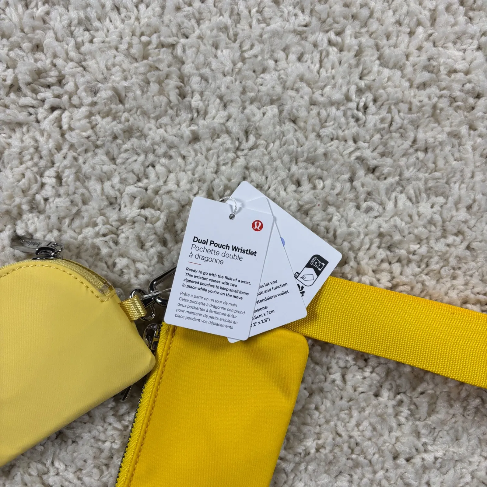 Lululemon Dual Pouch Wristlet Yellow O S NWT - Image 5