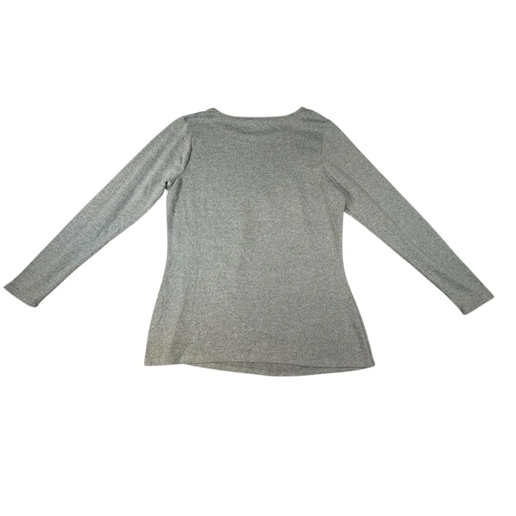 DG2 Diane Gilman Long Sleeve Pleated Detail Size Medium Green - Image 4