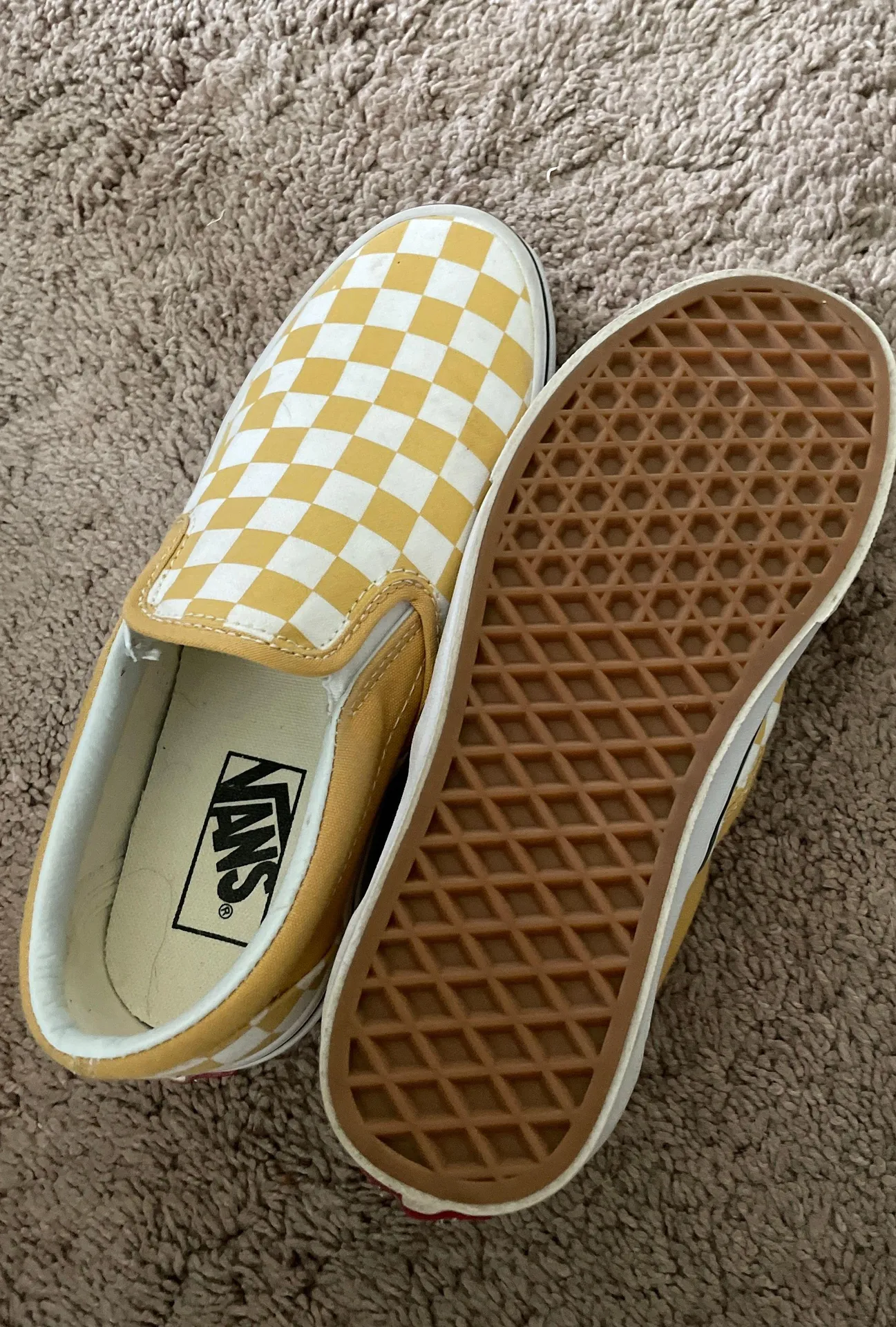 Vans Yellow Checkered Slip On - Image 2