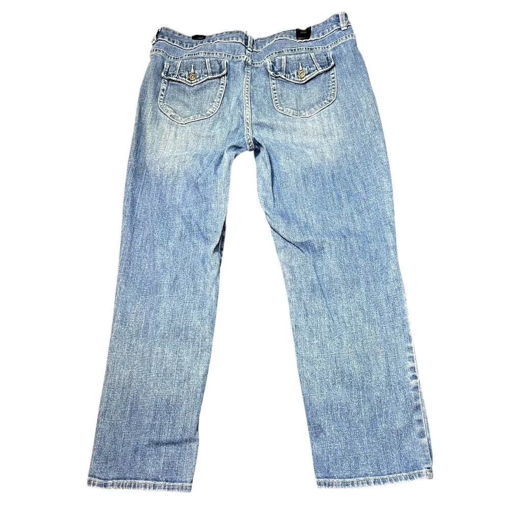 Simply Vera Vera Wang Blue Jeans Womens 14 Denim Straight Leg Casual Everyday - Image 3