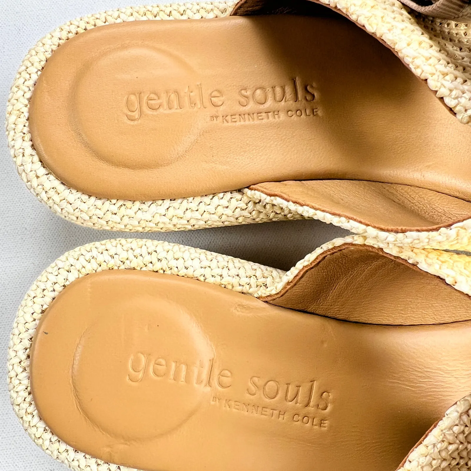 Kenneth Cole Gentle Souls Theresa Woven Platform Buckle Slide Sandals Size 9 - Image 4