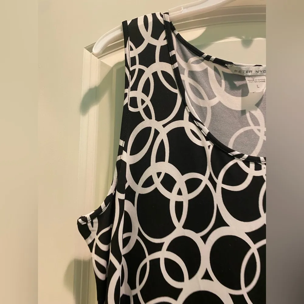 Peter Nygard Black and White Ruffled Mini Dress - Image 6