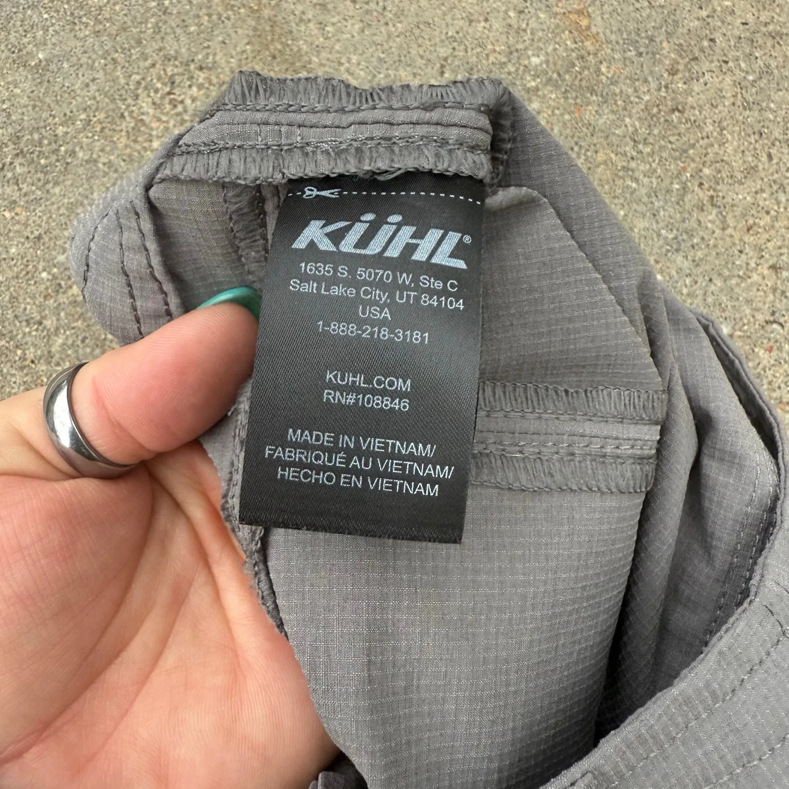 Kuhl Horizn Skinny Trail Hiking Pants Gray Size 2 Short Style 6276 - Image 3