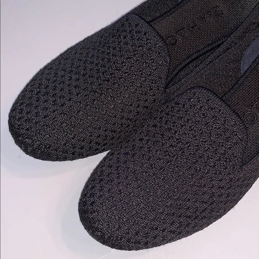 Rothy’s Black Honeycomb Knit Slip On Washable Loafer Flats 7.5 - Image 3