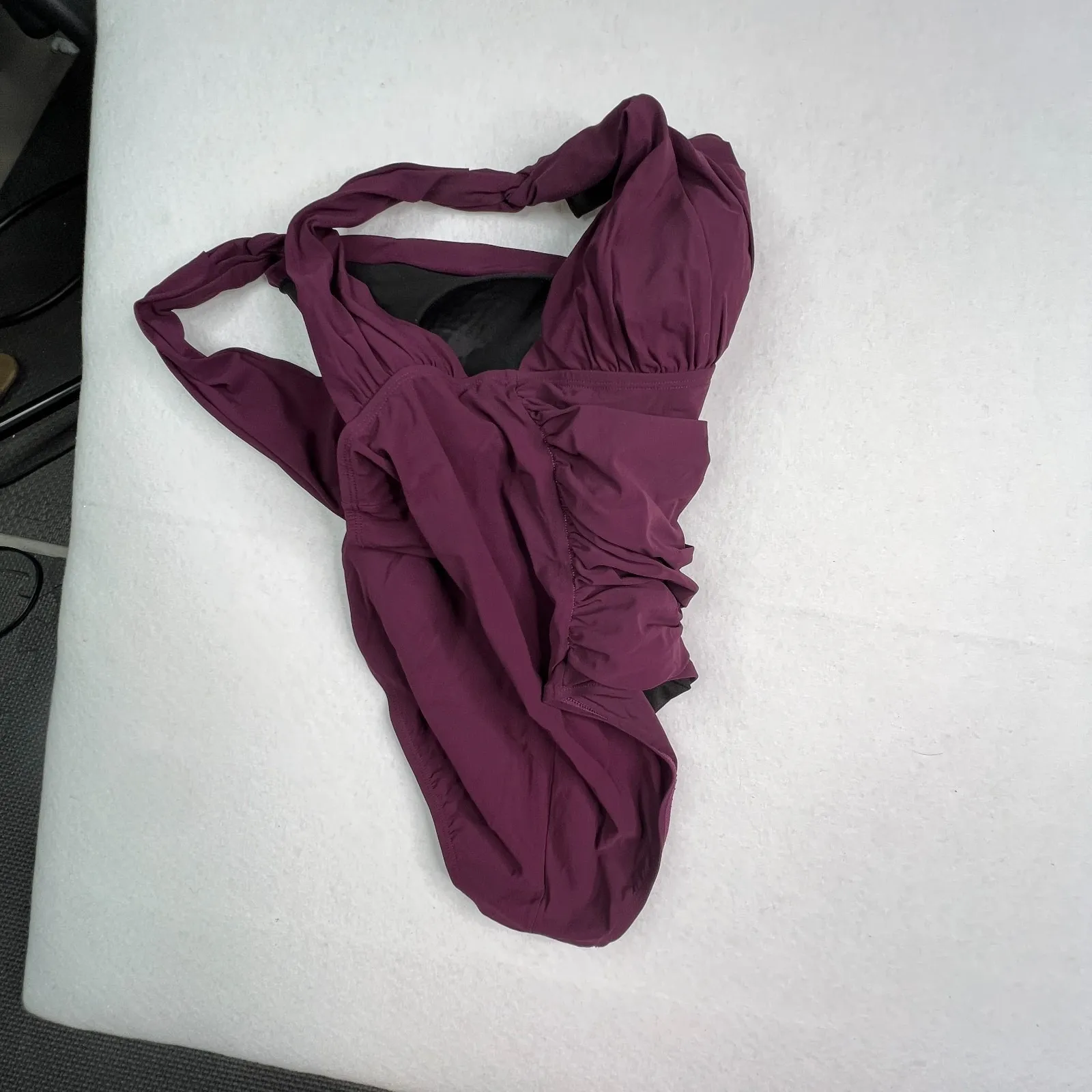 La Blanca by Rod Beattie One Piece Swimsuit Size‎ 14 Purple Plunge Monokini - Image 10