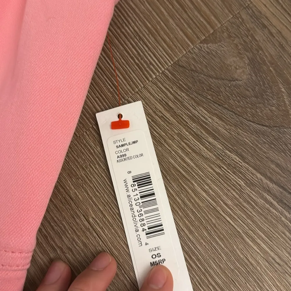 NWT Alice + Olivia Chels Corset Jumpsuit in pink denim - Image 8