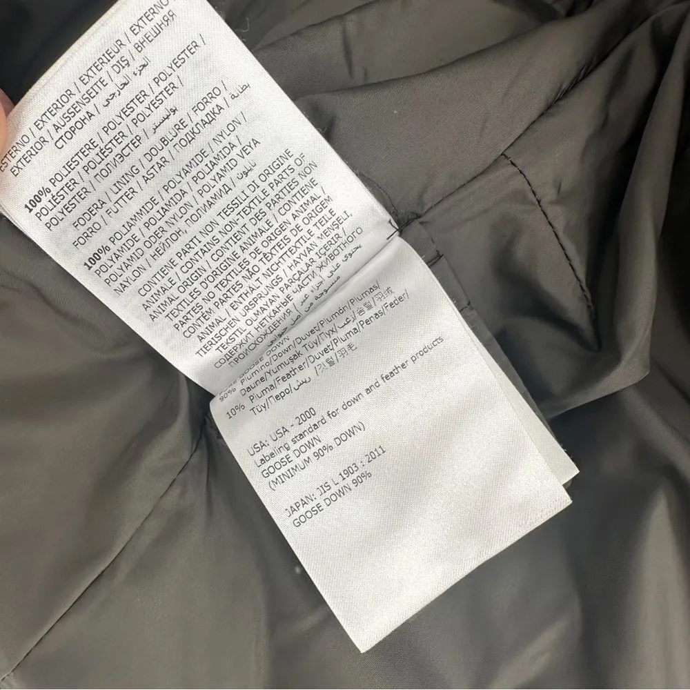 Moncler Petrea Quilted Puffer Jacket Feather Pure Goose Down Black XS Dark Grey - Image 11