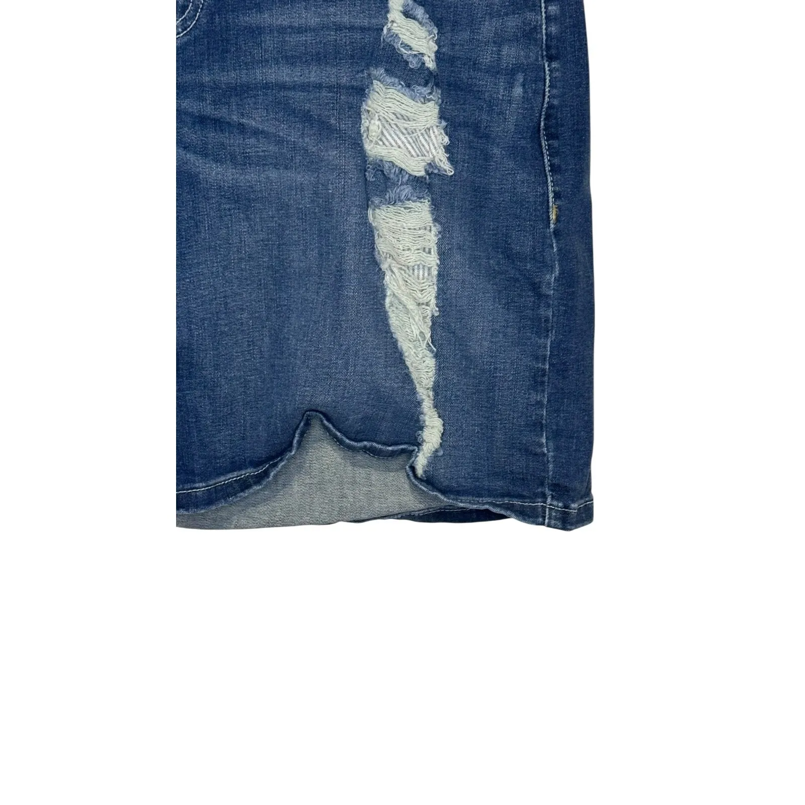 Lane Bryant Womens Shorts‎ Distressed Boyfriend Denim Stretch Blue Plus Size 16 - Image 2