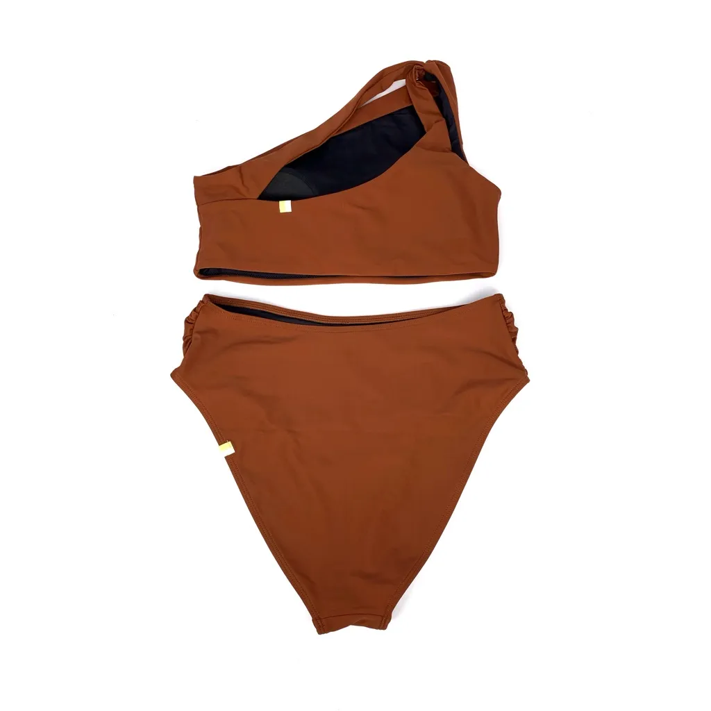 SUMMERSALT The Sidestroke Top & The Ruched High Leg High Rise Bottom Amber 4 - Image 8
