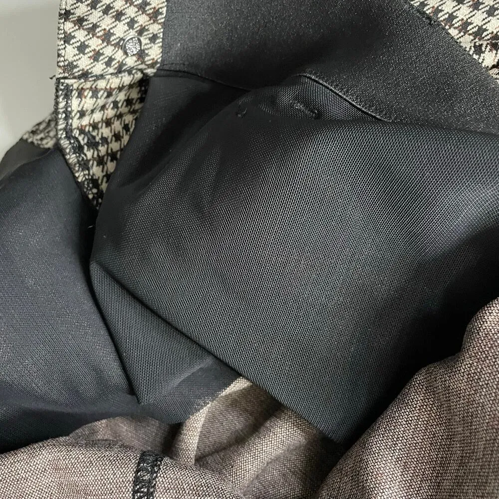 Democracy Ab-Solution Madeleine Houndstooth Ponte Knit Utility Short Skirt 8 new - Image 8