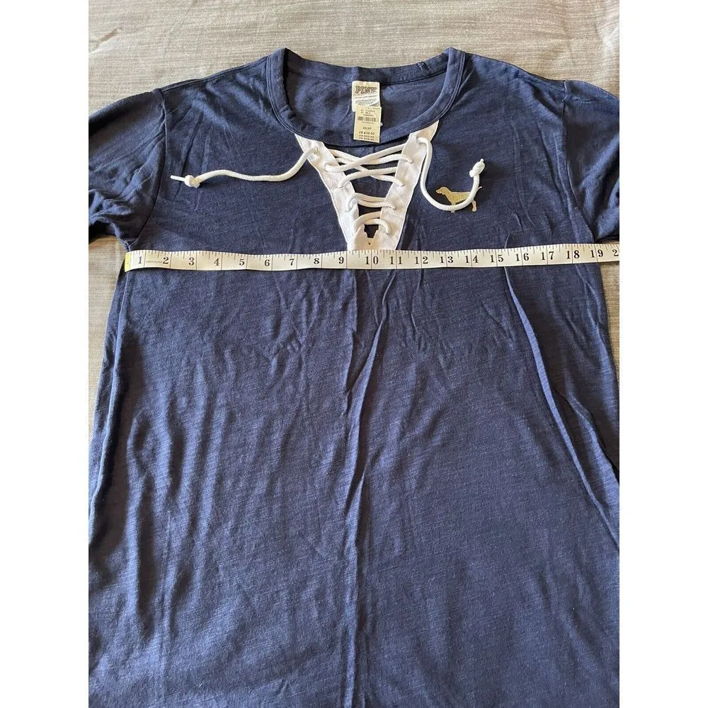 Victoria's Secret PINK Lace-up Long Sleeve Studded Bling Shirt Size XS - Image 5