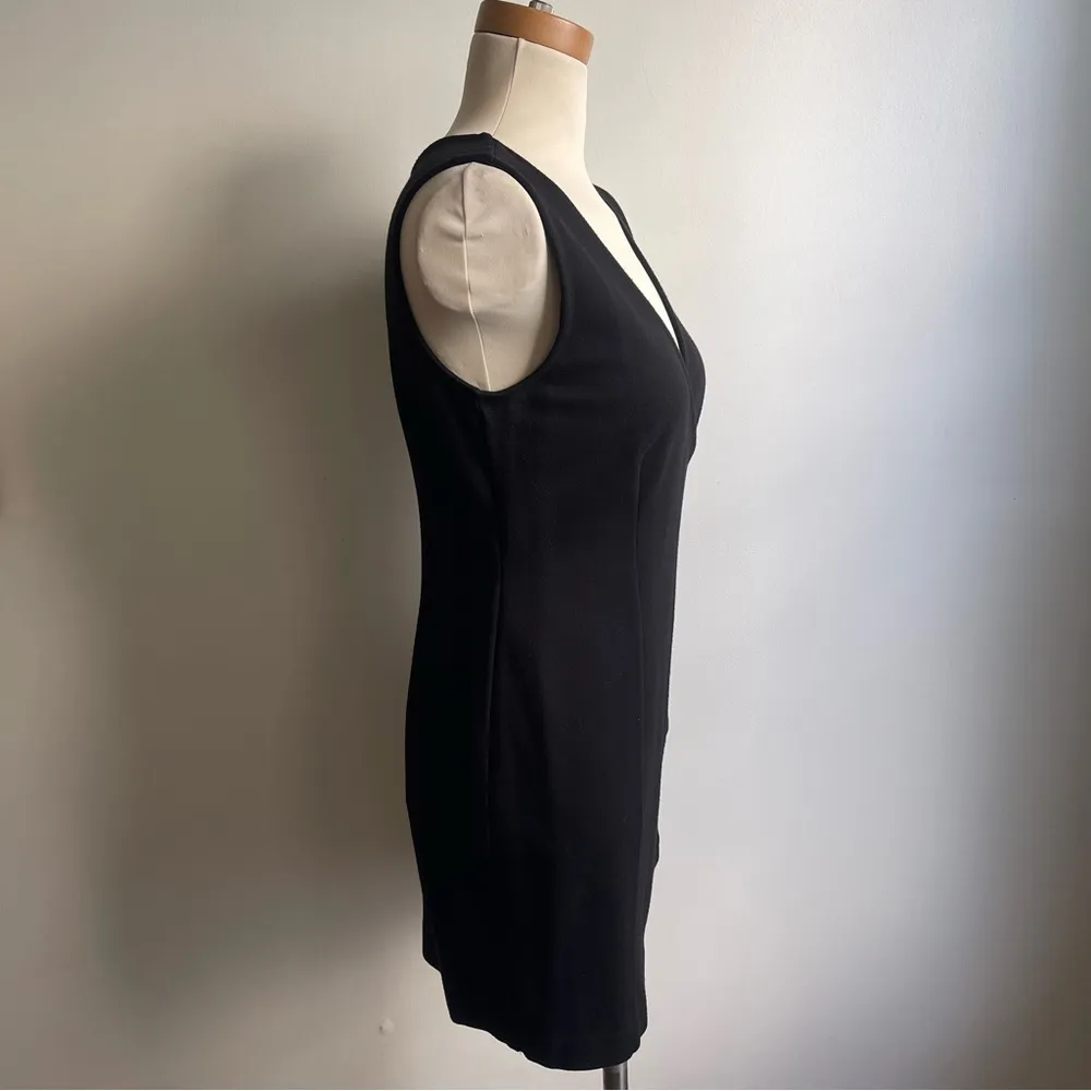 Vivienne Tam Minimalist Black Sleeveless Stretch Zipper Mini Dress Avant Garde 2 - Image 2