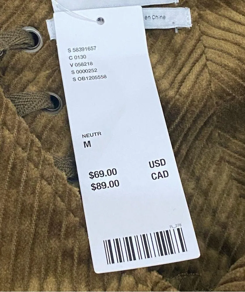 UO Urban Outfitters Kensie Corduroy Army Green LaceUp Back Fit N Flare Dress M - Image 15