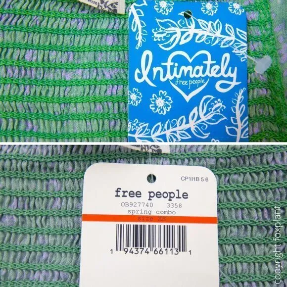 NEW Intimately Free People Caught Up Printed Slip Dress, Green, XS‎ - Image 15