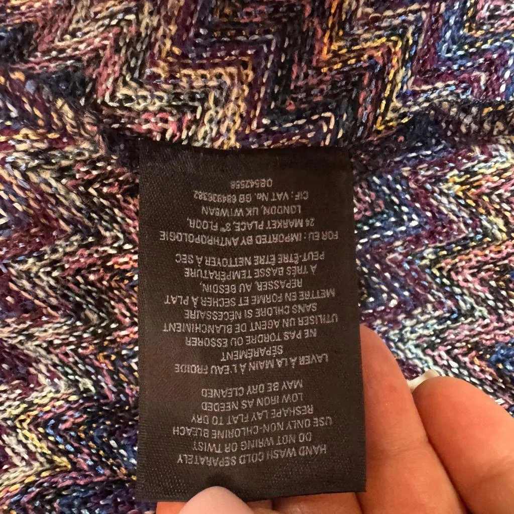 Maeve Multicolor Chevron Knit Top Size Medium - Image 15