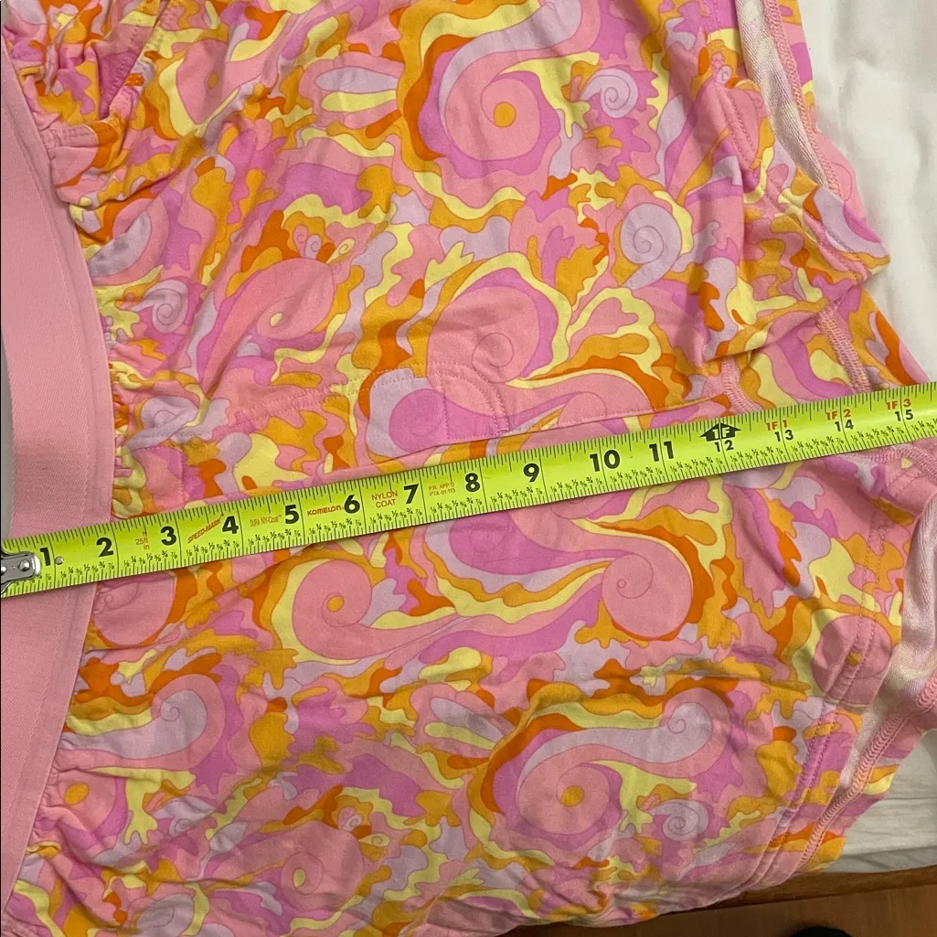 Jambys Pink Groovy Swirl Boxer Sleep Shorts Unisex Size Extra Large Pockets - Image 6