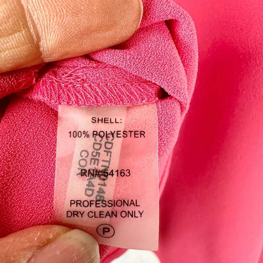 Calvin Klein Crepe Sleeveless Sheath Dress Size 6 New Coral Career Business - Image 8