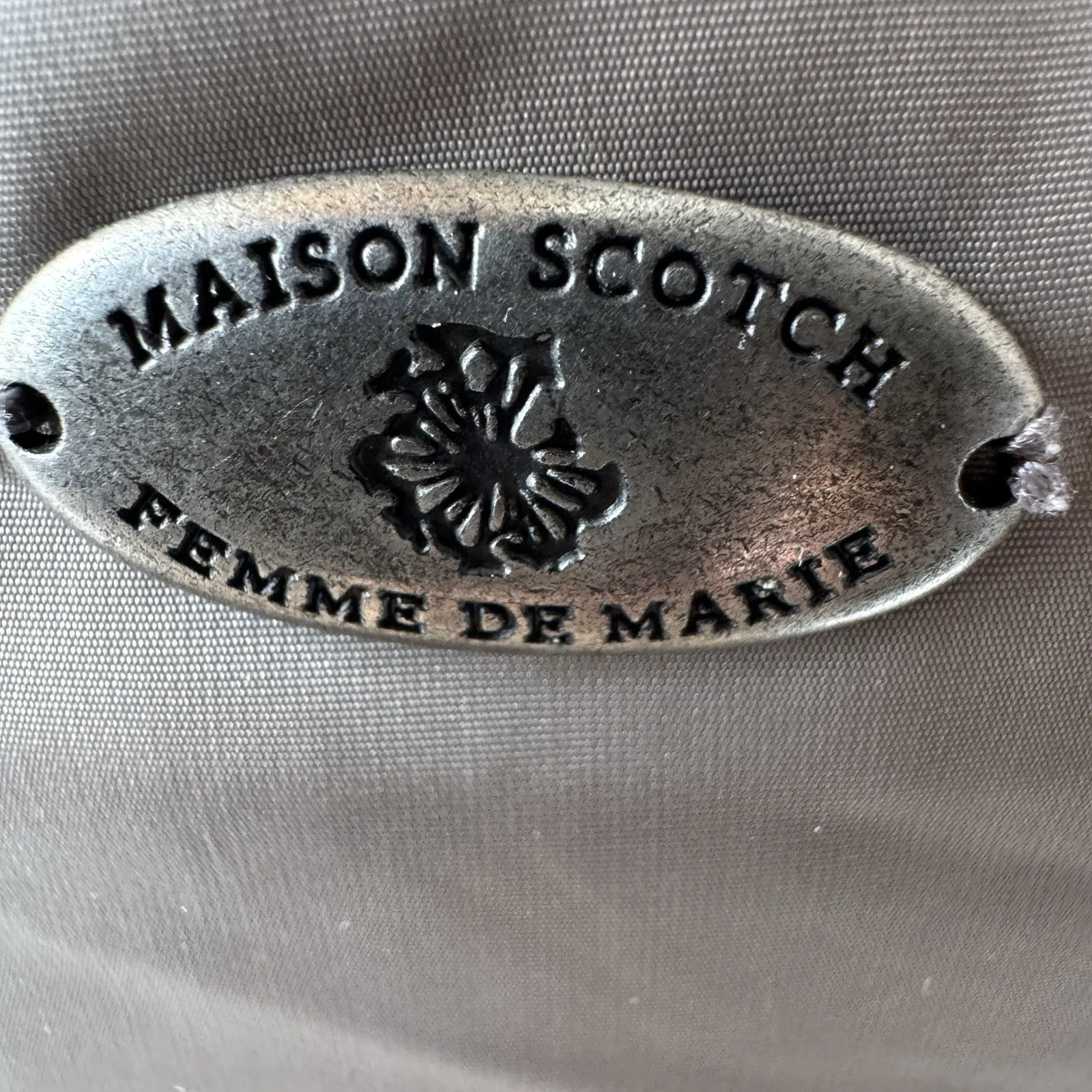 Scotch & Soda Maison Scotch Women's Down Puffer Jacket Taupe Double Hood Sz 1/Sm - Image 4