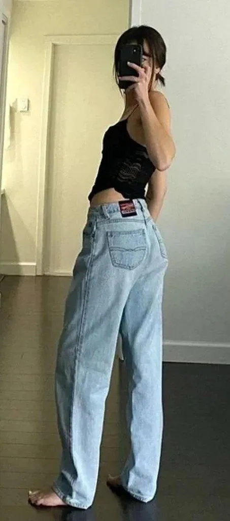 Vintage 90s Straight Leg Jeans Size 9 - Image 3